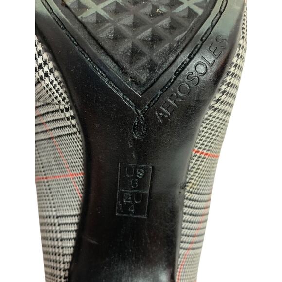 Size 6 Aerosoles Womens Plaid Black Heels Deal Breaker 3 Inch - Picture 10 of 12